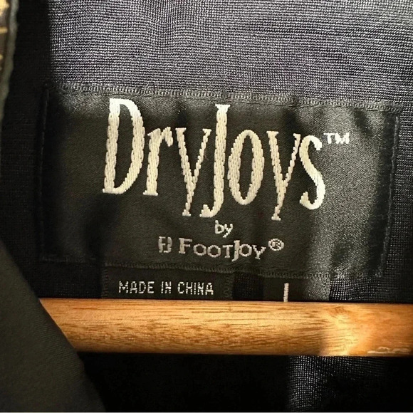 FJ FootJoy DryJoy Herringbone Half Zip Pullover Rain Golf Jacket Size Large - Picture 9 of 13